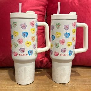 TWO Sweethearts Conversation Hearts CVS Valentine Tumblers